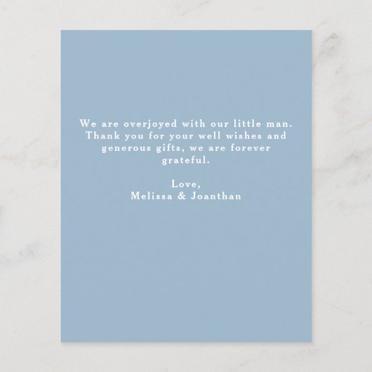 Budget Elegant 5 Foto Collage Baby Boy Dank u (Achterkant)