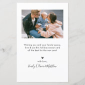 Budget Elegant 5 Photo Collage kerstkaart (Achterkant)