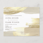 BUDGET Elegant Abstract Gold Weddenschap Uitnodigi (Voorkant)