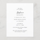 Budget Elegant Afstuderen Fotoklasse van annonceme Flyer (Achterkant)