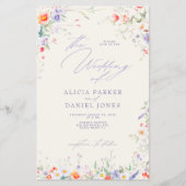 Budget elegant all in one wedding invitation flyer (Voorkant)