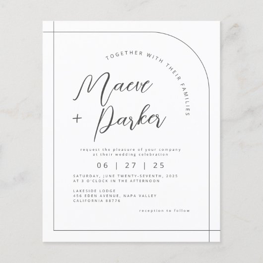 Budget Elegant Arch & Calligraphy Photo Wedding (Voorkant)