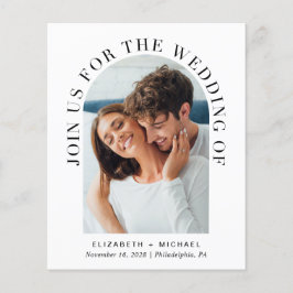Budget Elegant Arch Photo Wedding Invitation