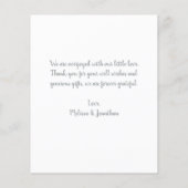 Budget Elegant Baby Foto Collage geboorte Dank u (Achterkant)