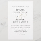 Budget Elegant Black and White Wedding Invitation (Voorkant)