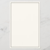 Budget elegant black cream ivory wedding menu (Achterkant)