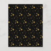 Budget Elegant Black & Gold Star Confetti Sweet 16 (Achterkant)