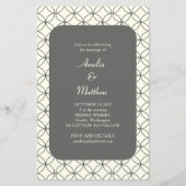 Budget Elegant Black Line Wedding Invite (Voorkant)