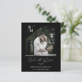 Budget Elegant Black Photo Sophisticated Wedding (Staand voorkant)