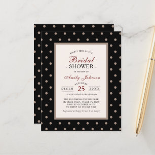 Budget Elegant Black Polka Dots Vrijgezellenfeest