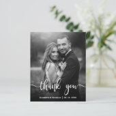 Budget Elegant Black White Photo Weddenschap Bedan (Staand voorkant)