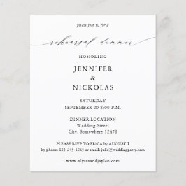 Budget Elegant Black & White Rehearsal Dinner Flyer
