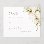 Budget elegant bloemend pampas bruiloft RSVP Flyer (Voorkant)
