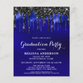 Budget Elegant Blue Black Glitter Drivers Afstuder (Voorkant)