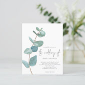 Budget Elegant Blue Eucalyptus Weddenschap (Staand voorkant)