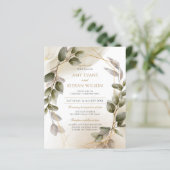 Budget Elegant Blush Green Gold Waterverf Wedding (Staand voorkant)