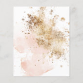 Budget Elegant Blush Pink & Gold Sweet 16 Invite Flyer (Achterkant)