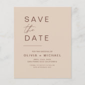 Budget Elegant Boho Save the Date Minimalistisch Flyer (Voorkant)