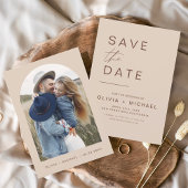 Budget Elegant Boho sparen de Datum Foto minimalis Flyer