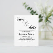Budget Elegant Boho Trouwkaart Save the Date (Staand voorkant)