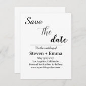 Budget Elegant Boho Trouwkaart Save the Date (Voorkant / Achterkant)