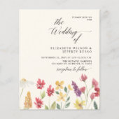 Budget Elegant Boho Wildbloemen Weddenschap (Voorkant)