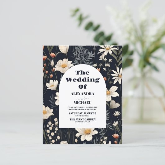 Budget Elegant Boho Wildflower Bruiloft (Staand voorkant)