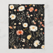 Budget Elegant Boho Wildflower Bruiloft (Achterkant)