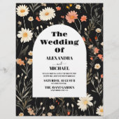 Budget Elegant Boho Wildflower Bruiloft Flyer (Voorkant)
