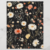 Budget Elegant Boho Wildflower Bruiloft Flyer (Achterkant)