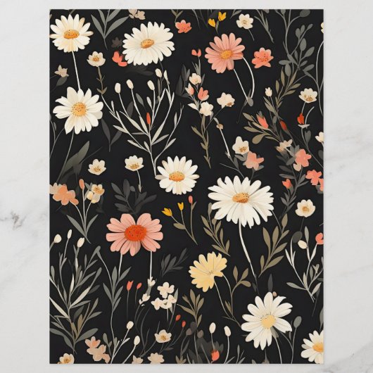 Budget Elegant Boho Wildflower Bruiloft Flyer (Achterkant)