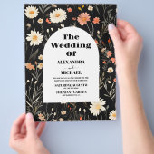 Budget Elegant Boho Wildflower Bruiloft Flyer (Hand)