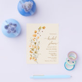 BUDGET Elegant Boho Wildflower Vrijgezellenfeest Flyer (Enkel)