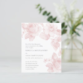 Budget Elegant Botanical Floral Wedding Invitation