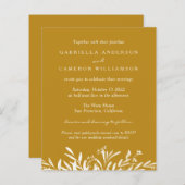 Budget Elegant Botanical Mustard Boho Wedding (Voorkant / Achterkant)