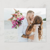 Budget Elegant Bruiloft Dank u Fotokaart (Achterkant)