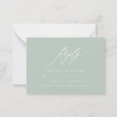 budget elegant bruiloft eucalyptus botanische RSVP Notitiekaartje (Achterkant)