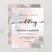 BUDGET/Elegant bruiloft uitnodiging. (Voorkant / Achterkant)