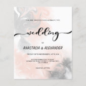 BUDGET/Elegant bruiloft uitnodiging. (Voorkant)