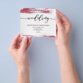 BUDGET/Elegant bruiloft uitnodiging. Flyer (Hand)