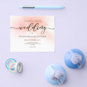 BUDGET/Elegant bruiloft uitnodiging. Uitnodiging Flyer (Enkel)