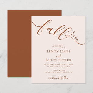 Budget Elegant Calligraphy Herfst in Love Wedding