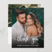 Budget Elegant Calligraphy Photo Weddenschap Harte (Voorkant / Achterkant)