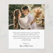 Budget Elegant Calligraphy Photo Weddenschap Harte (Achterkant)