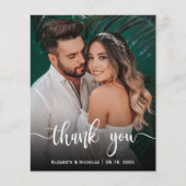 Budget Elegant Calligraphy Photo Weddenschap Harte (Voorkant)