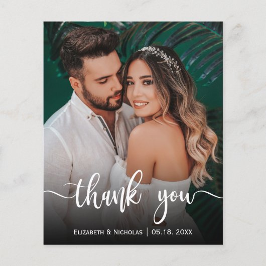 Budget Elegant Calligraphy Photo Weddenschap Harte (Voorkant)