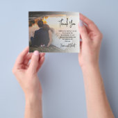 Budget Elegant Calligraphy Photo Weddenschap Harte Flyer (Hand)