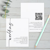 BUDGET Elegant Calligraphy QR Code Wedding Invite