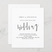 Budget Elegant Calligraphy Wedding Invitation (Voorkant / Achterkant)
