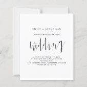Budget Elegant Calligraphy Wedding Invitation (Voorkant)